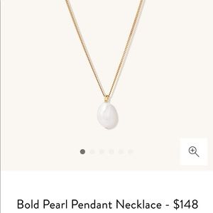 Mejuri gold and pearl necklace